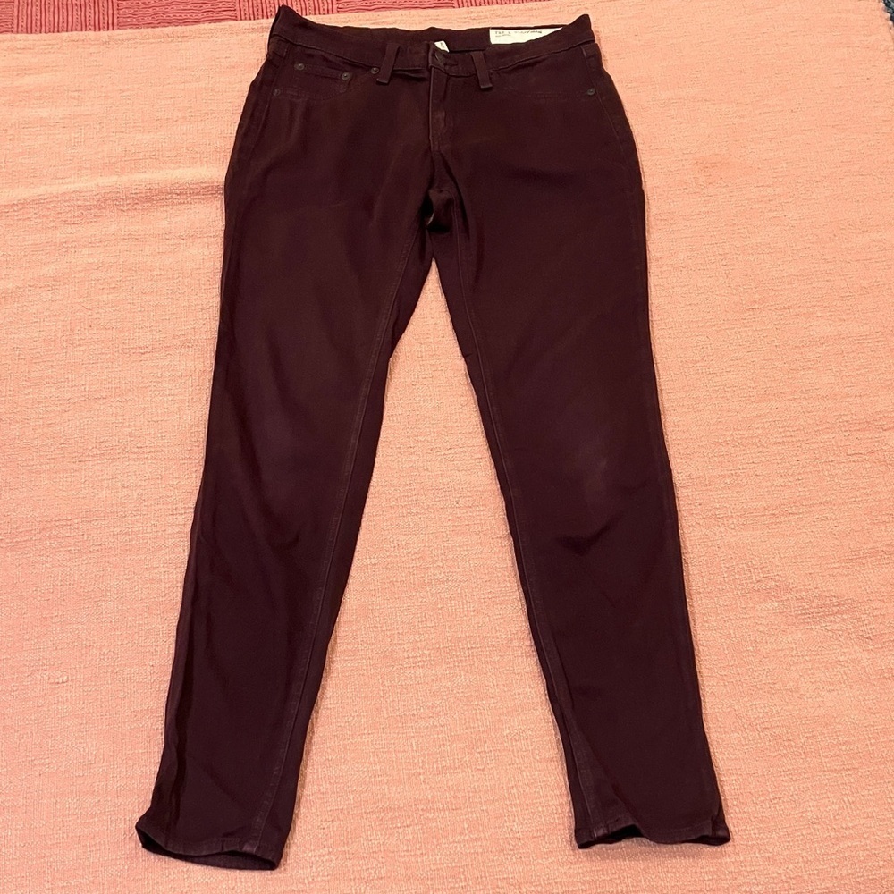 Rag & Bone W31L30 Women's Burgundy leggings Jeans